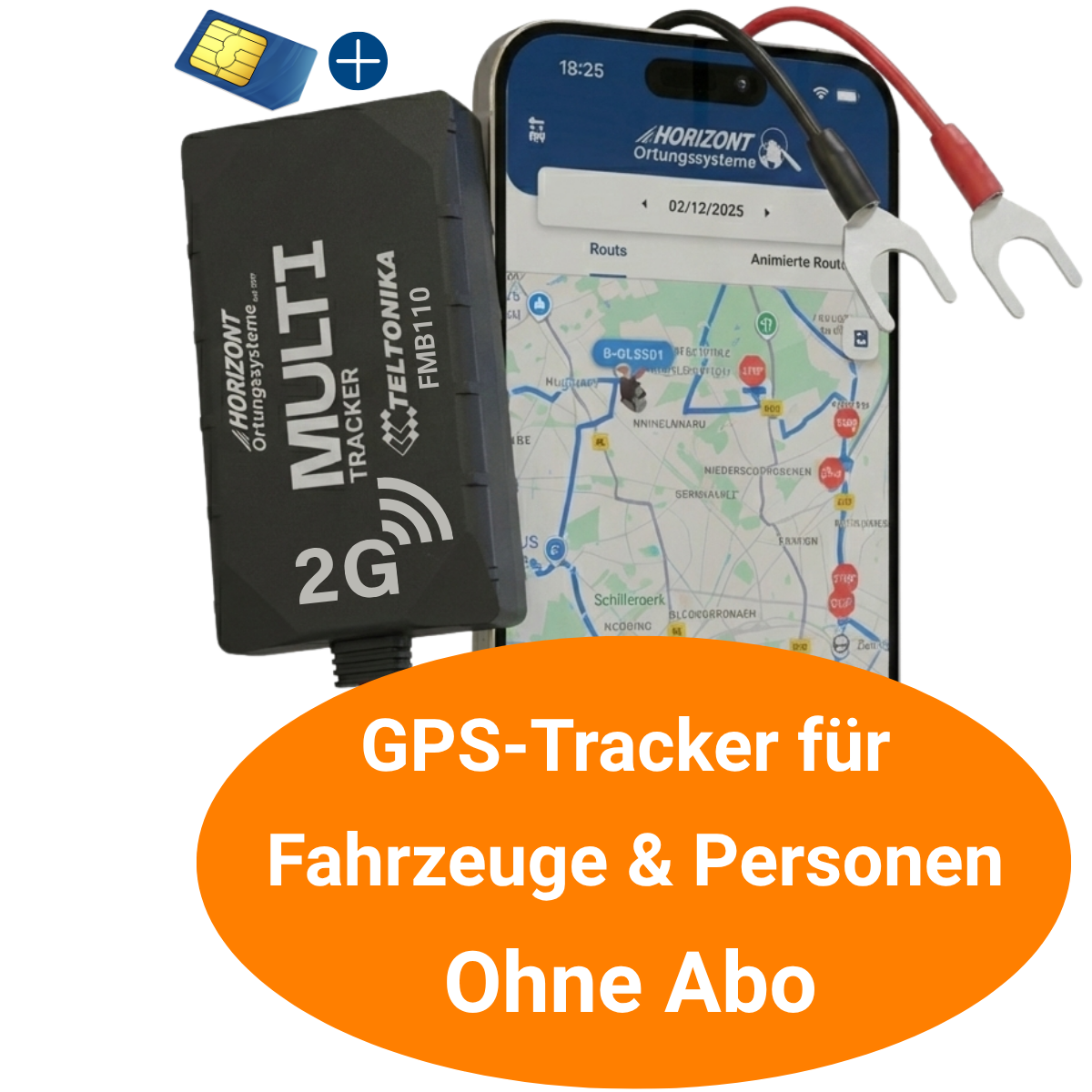 GPS Tracker ohne Abo 2G | Auto, LKW und Wohnmobil - GPS Tracker für Fahrzeuge