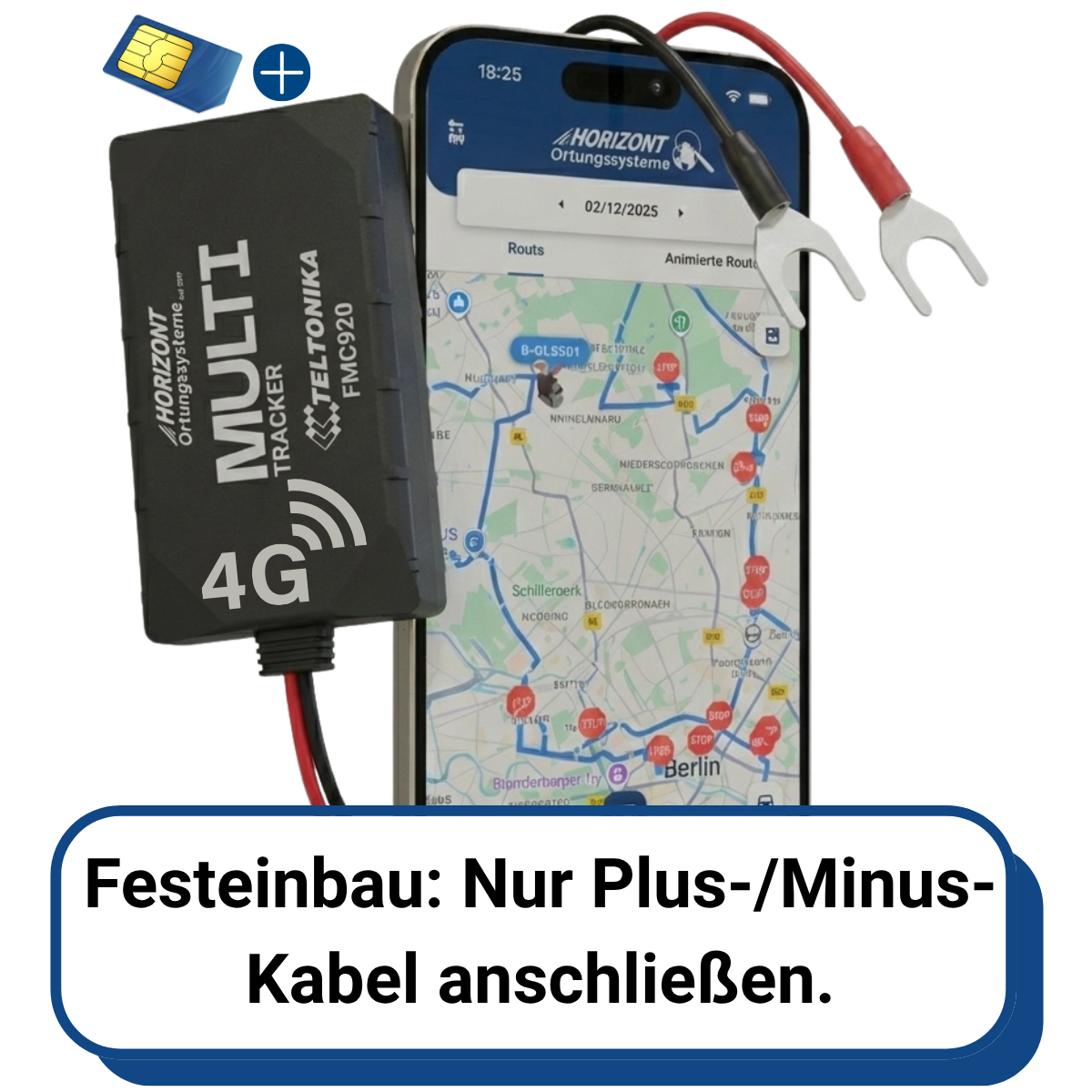 4G GPS Tracker Auto mit Abo | Festeinbau für Flotten