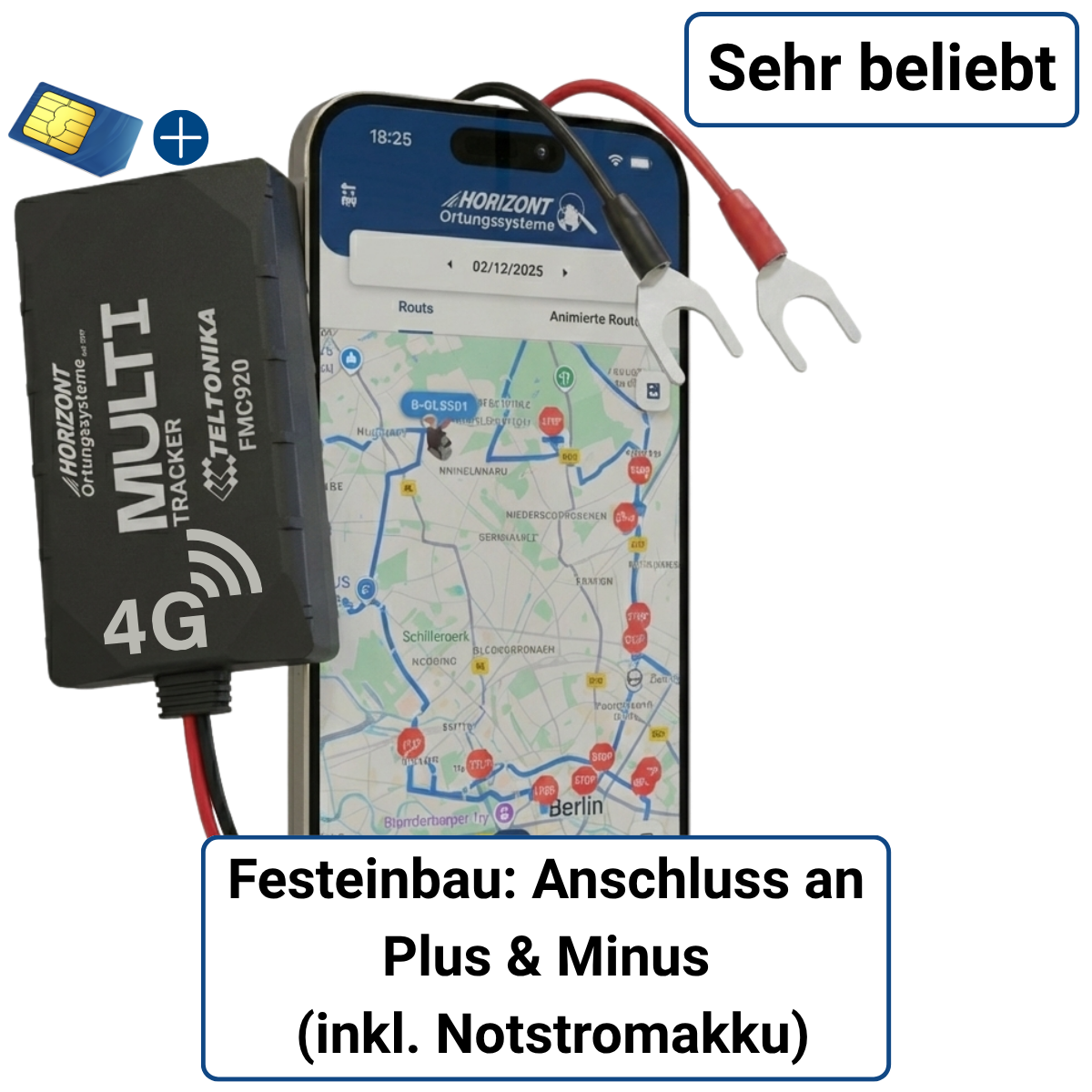 GPS Tracker ohne Abo mit SIM-Karte | 4G LTE Auto - resim 1