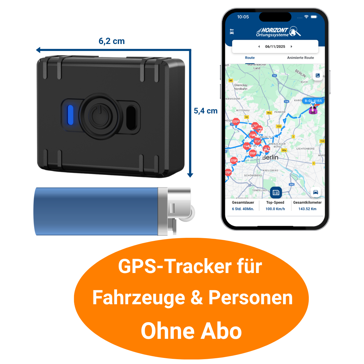 4G Mobile Battery | incl. 12-Month License - GPS Tracker für Fahrzeuge