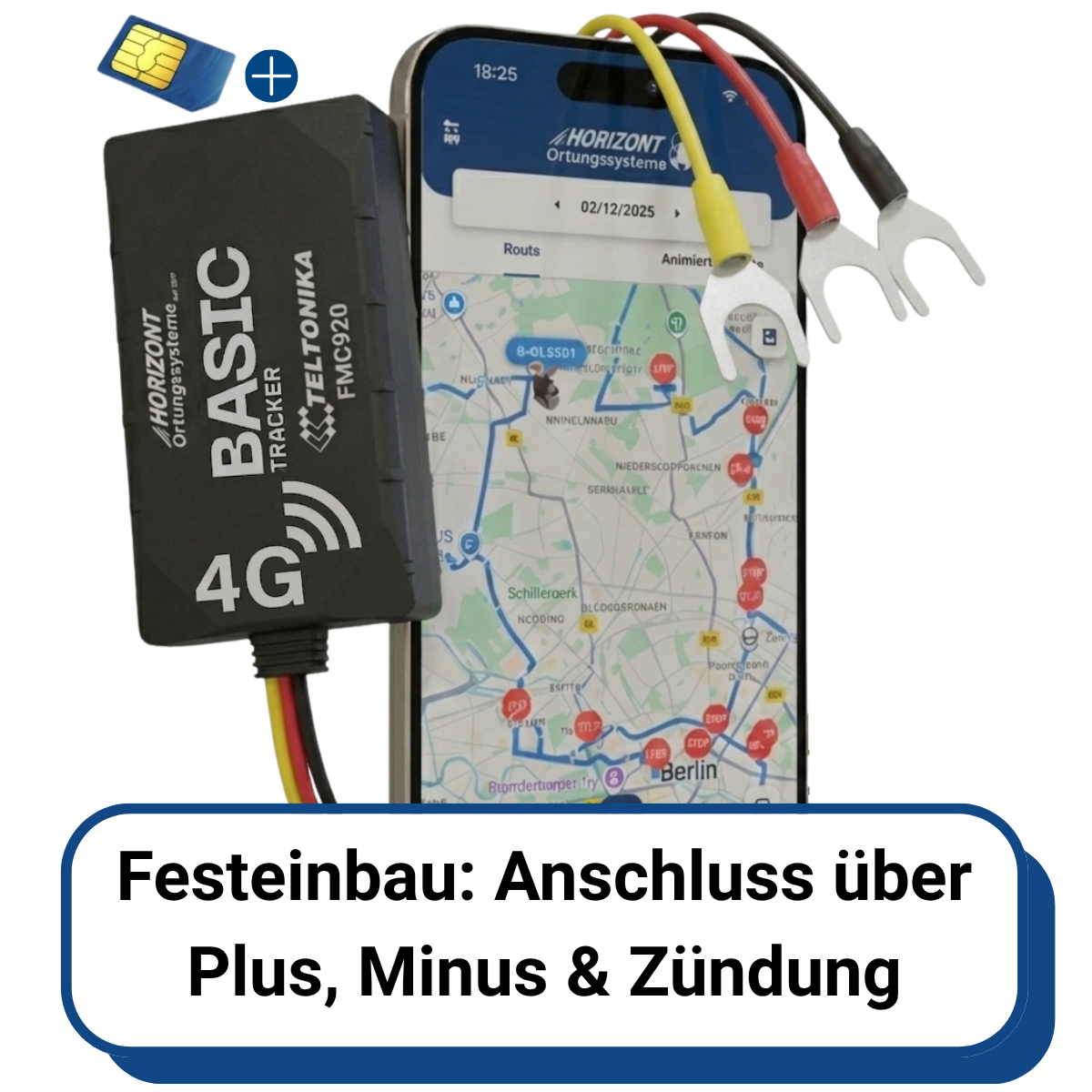 GPS Tracker Auto 4G | Festeinbau für PKW und LKW