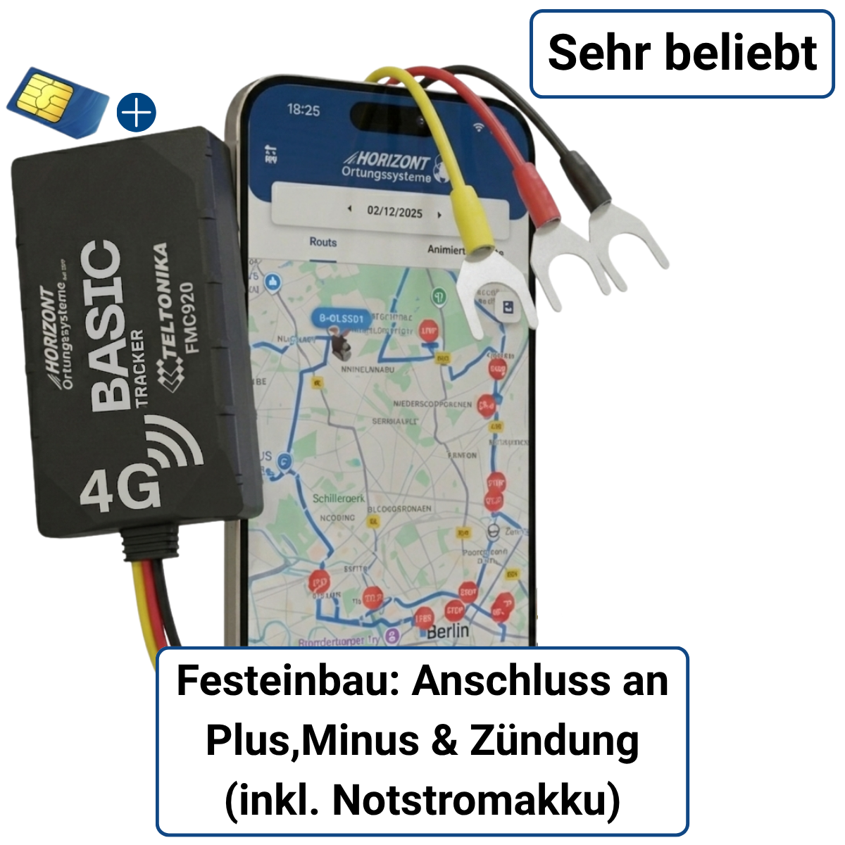 GPS Tracker Auto 4G | Festeinbau für PKW und LKW - resim 1