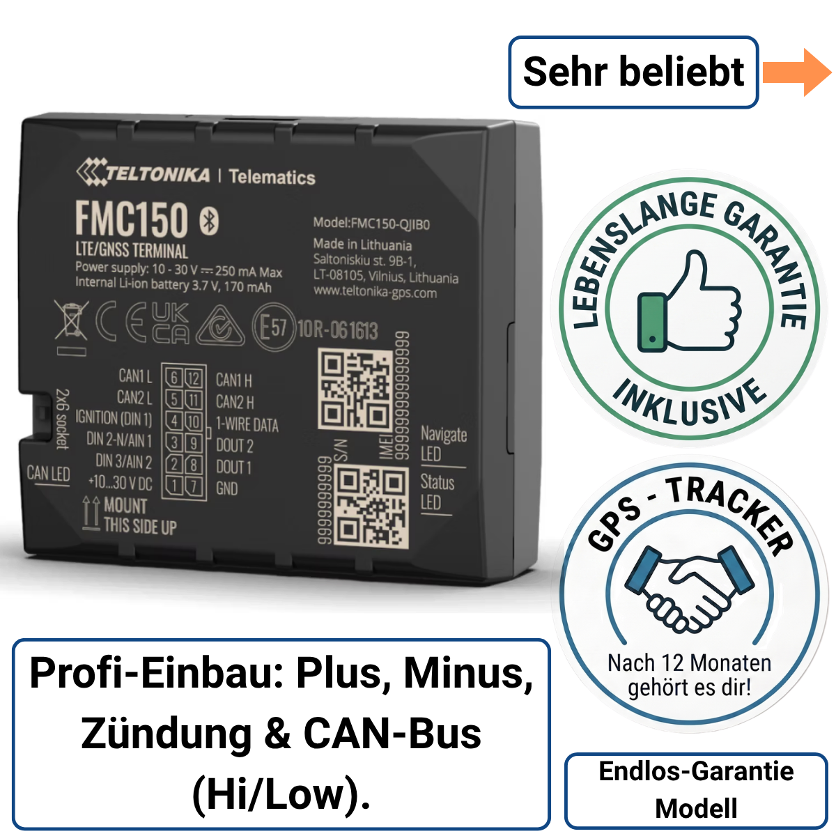 CAN-Bus GPS Tracker im Endlos Garantie Modell nutzen | Flotten-Telematik - GPS Tracker für Fahrzeuge