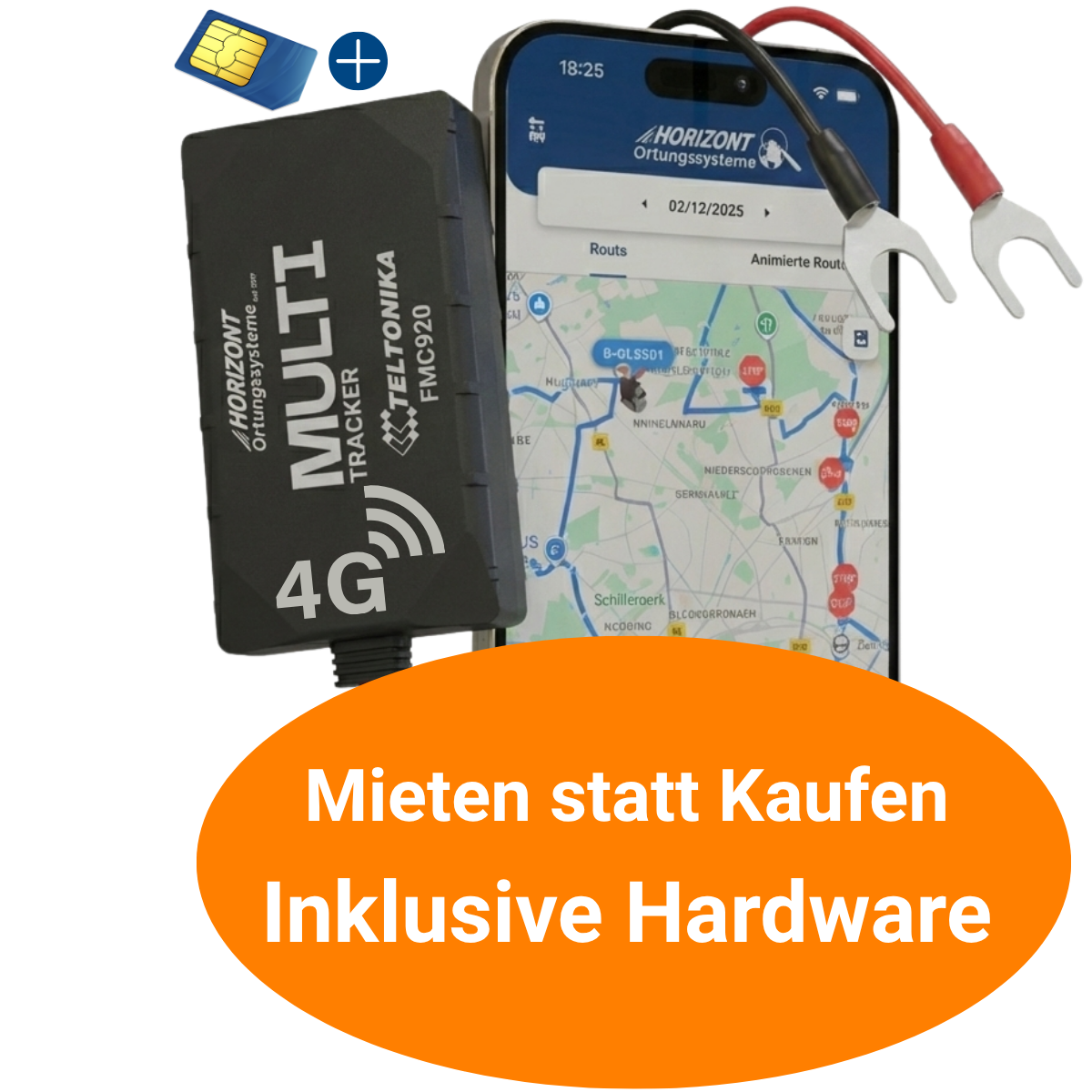 GPS Tracker mieten | 4G Fahrzeugortung inkl. Hardware - GPS Tracker für Fahrzeuge