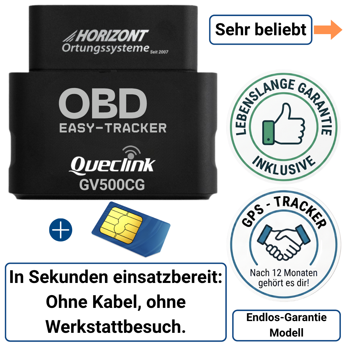 OBD GPS Tracker im Endlos Garantie Modell nutzen | 4G Plug & Play fürs Auto - GPS Tracker für Fahrzeuge