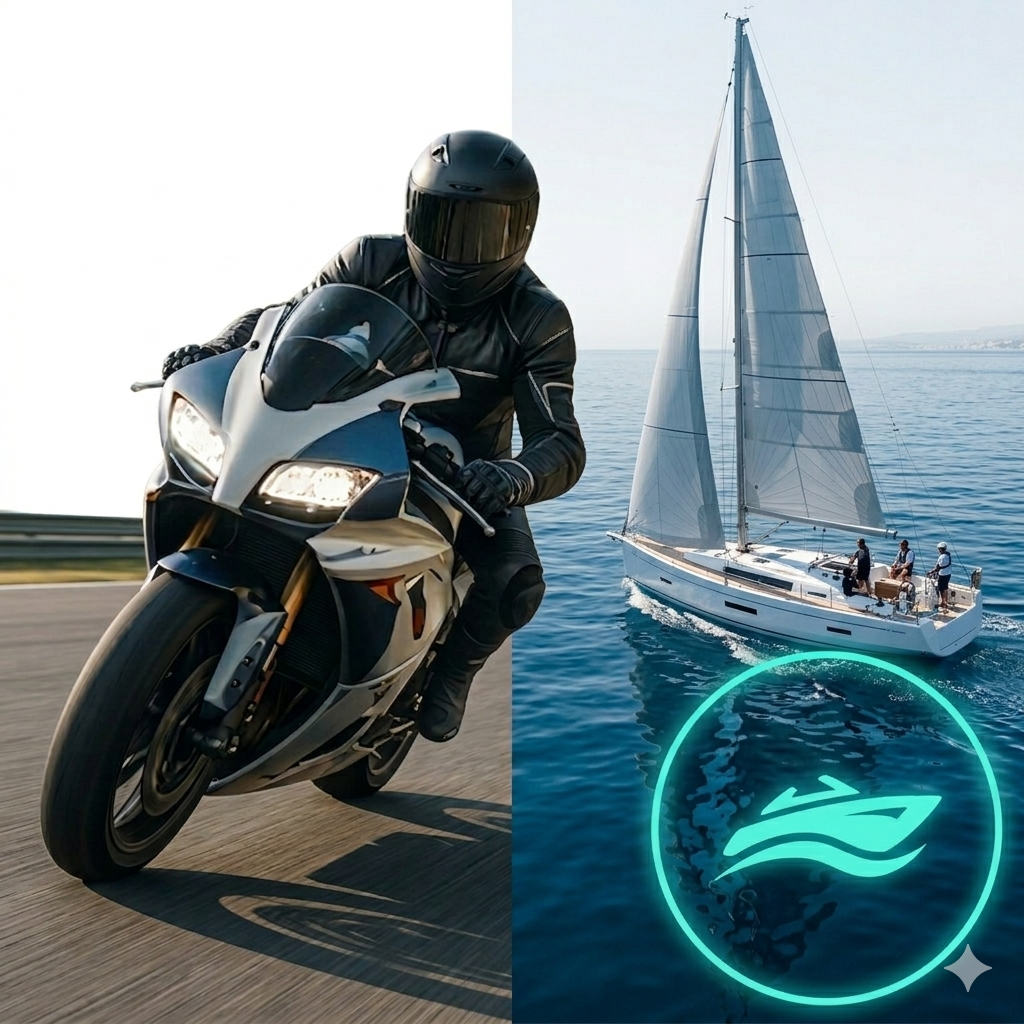 Motorräder & Segelboot