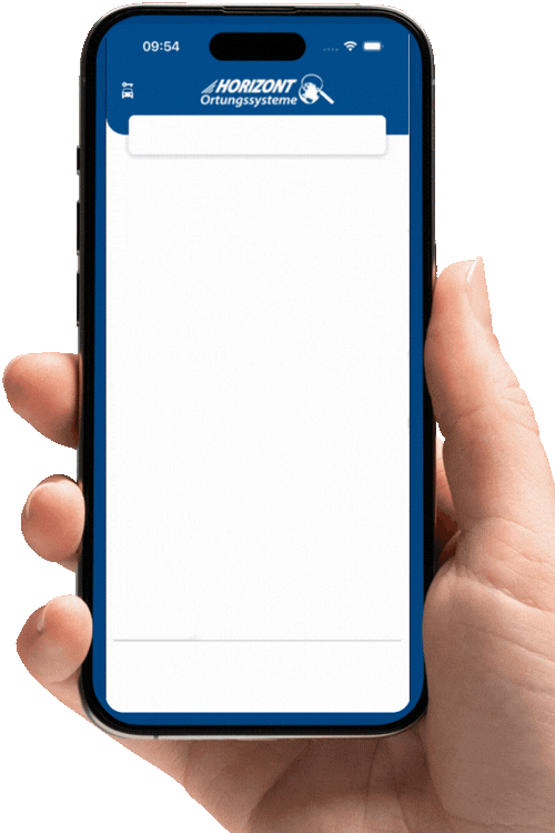 Horizont Fahrzeugortung auf einem Smartphone